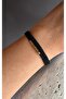 Bensei Black Woven Adjustable Bracelet with Brass Accessories