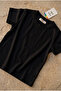 Children's modal short sleeve black t-shirt - 3