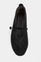 Mera Black Suede Buckle Detail Genuine Leather Buckle Detail Flat Sole Women's Ballerinas - 3