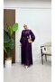 Vera Satin Brooch Detailed Hijab Evening Dress