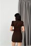 Women's Balloon Sleeve Waist-Fitted Dress with Fake Pocket Detail - 4