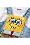 Spongebob Patterned Unisex Baby Jeans Salopet & Bodysuit - 5