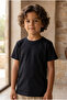 Children's modal short sleeve black t-shirt