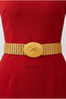 Grape Model – Gold Plated Women's Belt (Eyelet Pyramid Buckle) - 6 Rows - 2
