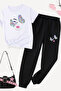 Custom Print Top and Bottom Tracksuit Set Oversize Crew Neck