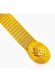Grape Model – Gold Plated Women's Belt (Eyelet Pyramid Buckle) - 6 Rows - 3