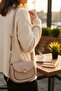 Women's Messenger Bag Quilted Patterned Double Zipper Shoulder Bag