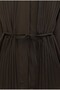 Hidden Button Design Shirt with Pleated Detail on Front and Back - Brown - 6