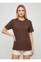 26047 100% Cotton Women's Crew Neck Stone Embroidered Oversize Combed Cotton Blouse