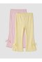 Trendlucky Girls' Ribbed Spanish Leggings with a Difference 2-Piece Set