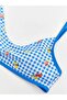 Plaid Women's Bikini Top with Mixed Removable Pads (S6) - 3