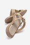 Women's 2-Piece Buckle Slippers Beige - 4