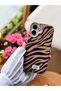 iPhone 17 Compatible Coated Flexible Silicone Case with Zebra Design - 4
