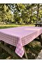 Pink and White Plaid Checkered Tablecloth, Table Cloth, Picnic Cloth
