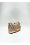 Rose Powder Color Laser Fabric Wavy Evening Dress Clutch Chain Strap Wedding Engagement Evening Bag - 3
