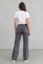 Nova Women's High Waist Smoked Loose Jeans Wide Leg Palazzo Denim Pants - 6