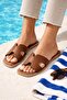 Women's Tan Daily Slippers - 2
