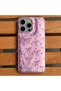 Compatible with iPhone 16 Pro Max - Furry Bow and Heart Cover with Transparent Sides and Shiny Back Case