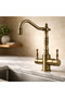 Antique Gold Kitchen Faucet Suitable for Purification Devices Retro Vintage Purified Sink Fixture Antique Style
