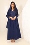 Luxury Denim Abaya with Crepe Bottom Modern Stylish Modest Wear For Perfect Outfit