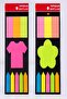 Clothes Flower Shaped Adhesive Note Paper 5 Colors 2 Pieces Neon Colors Neon Bookmark Mixed Shaped Phosph