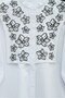 Plastron Detailed Embroidered Poplin Shirt -White - 5