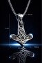 Stainless Steel Odin Symbol Viking Raven Pendant - 5