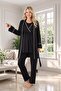 New Season Black Double-Breasted Collar Short Sleeve Summer Special Design Maternity Pajama Set - 7