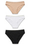 Women's Panties 3 Pack Lycra Cotton Wide Elastic Waistband Transparent - 3