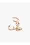 Steel Mixed Material Dangle Hoop Seashell Earrings - 3