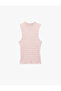 Bürümcük Fabric Slim Fit High Neck Sleeveless Blouse