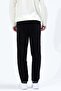 Men's Adjustable Waist Winter Sweatpants with Pockets Black - 1067 - 6