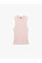 Bürümcük Fabric Slim Fit High Neck Sleeveless Blouse - 2