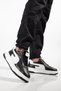 Men's Black Premium Polyurethane Lightweight Orthopedic Stitched Sole Daily Sports Walking Shoes Sneakers - 3