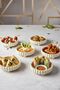 6-Piece Footed Presentation Bowl Set |   Unbreakable Appetizer, Nuts, Snack & Dessert Serving Container |   Stylish and Durable |   Beige - 5