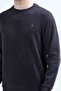 Men's Crew Neck Embroidered Sweatshirt Anthracite - 26K 6138 - 2