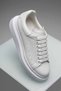 Men's White Sneakers - Thick-Soled Casual Sports Shoes - Comfortable and Stylish Design - 2