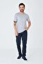 Navy Blue Tencel Fabric Summer Chino Men's Trousers - 3