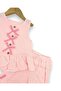 Girl's Bow Detailed Pants Set, 2-3-4-5-6 Years Old, Summer Muslin 2-Piece Stylish Holiday Set X - 4