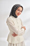 وشاح حرير منقوش من VELA - أسود