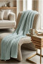 100% Cotton Natural Woven Tv Blanket - 160X180 cm Ultra Soft & Breathable
