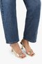 Women's Lola Gold Skin Bow Heeled Shoes