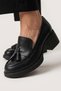 Heeled Genuine Leather Black Women's Shoes with Pompom Detail, Lightweight Sole, Leather Inside and Out, Women's Shoes - 3