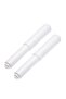 2-Pack White Toilet Paper Holder,Spring-Loaded Roller Replacement,Universal Fit