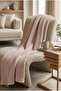 100% Cotton Natural Woven Tv Blanket - 160X180 cm Ultra Soft & Breathable