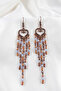 Crystal Ethnic Model Small Heart Earrings 11 Cm. - 3