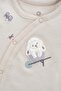 2-Piece Organic Cotton Beige Jumpsuit Set Little Farm - 5