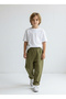 2-Pack Boys' Cotton Linen Boyfriend Pants (Khaki&Brown) - 2