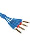 Audio Cable Set 1/4'' Jack - 1/4'' Jack Blue Straight 1.5M - 3