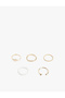 5-Piece Ring Set with Pearls